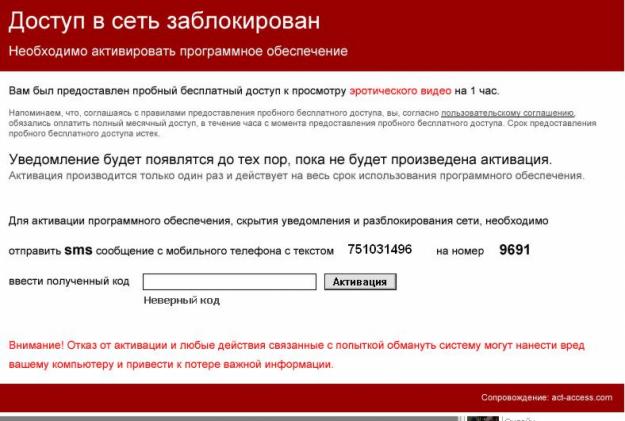 Пример заблокированного компьютера 